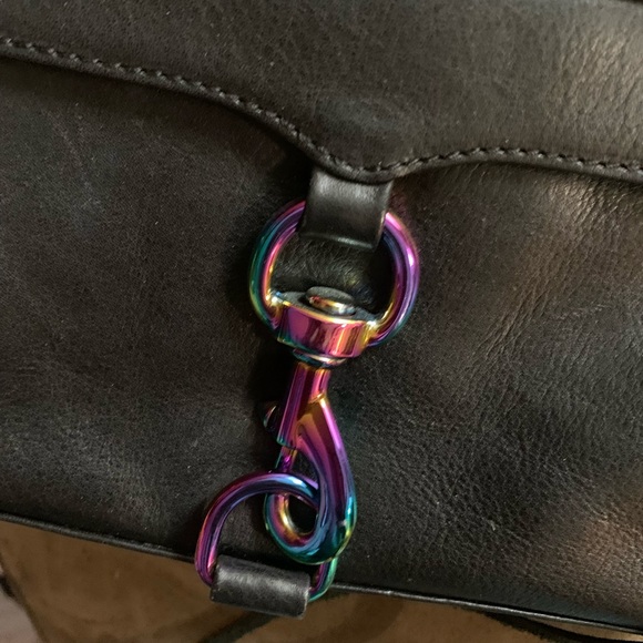 Rebecca Minkoff Mini MAC Oil Slick Iridescent Crossbody Shoulder Bag Purse EUC - Picture 4 of 16